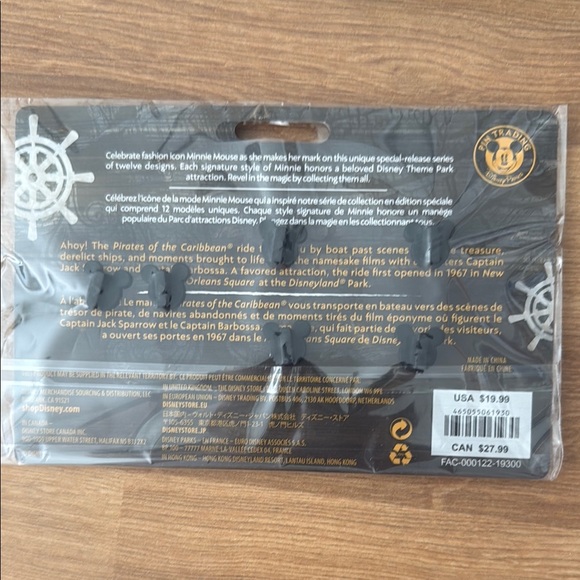 Disney Minnie Mouse Skull and Bow Pin Trio - Picture 2 of 3